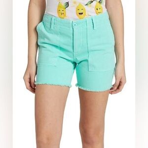 Le Superbe Beach Crawler Maldives Blue Cut Off Shorts Size 6 NWT